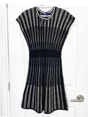 French Connection Black and White Knit Dress